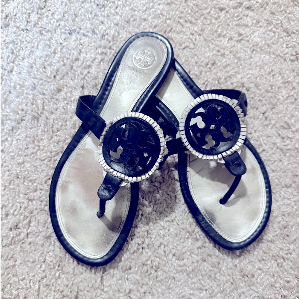 Well loved Tory Burch Miller sandals